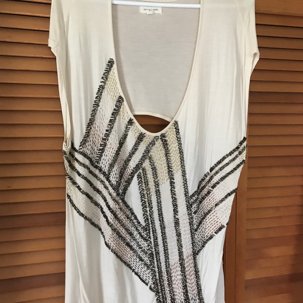 Beaded top with open back